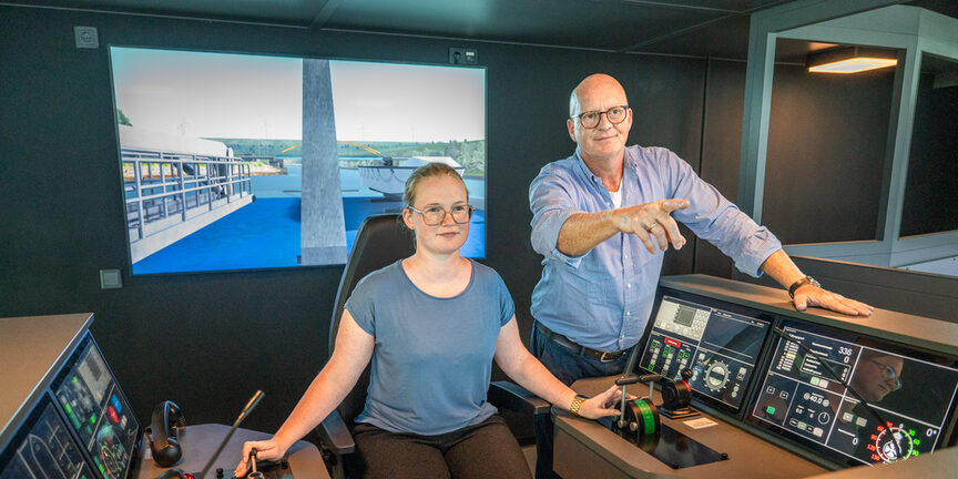 Flachwasserfahrsimulator SANDRA II im Schiffer-Berufskolleg Rhein