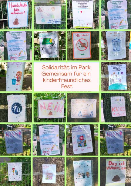 Plakate für einen sauberen Park