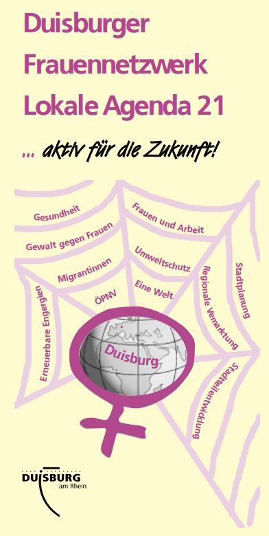 Titelblatt des Faltblatts des Duisburger Frauennetzwerks