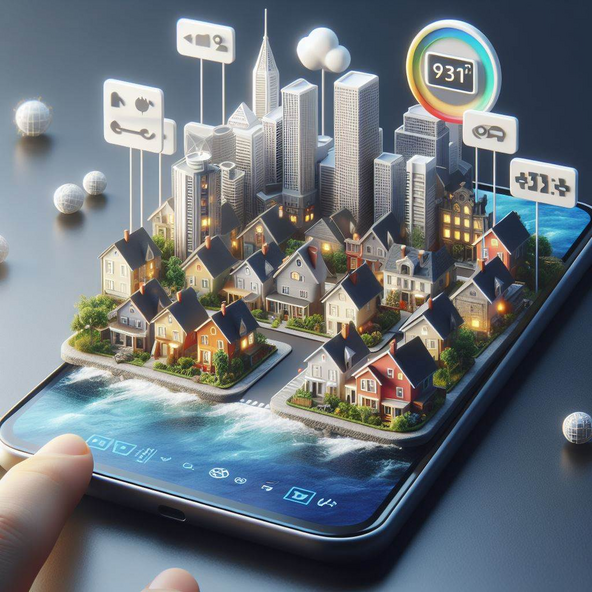 Ein Tablet mit einer 3D Stadt darauf als Symbolbild für den digitalen Mietspiegel