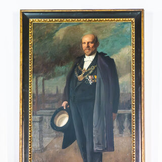 Details des Ratsaals, Portrait Karl Lehr, Duisburger Oberbürgermeister 1879 -1914