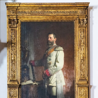 Details des Ratsaals, Portrait Kaiser Friedrich III.