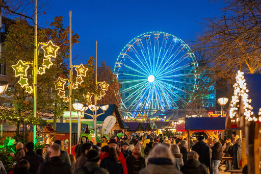 Abendstimmung Duisburger Weihnachtsmarkt