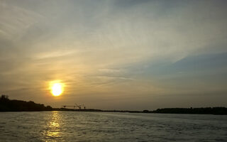 Sonnenuntergang auf dem Rhein